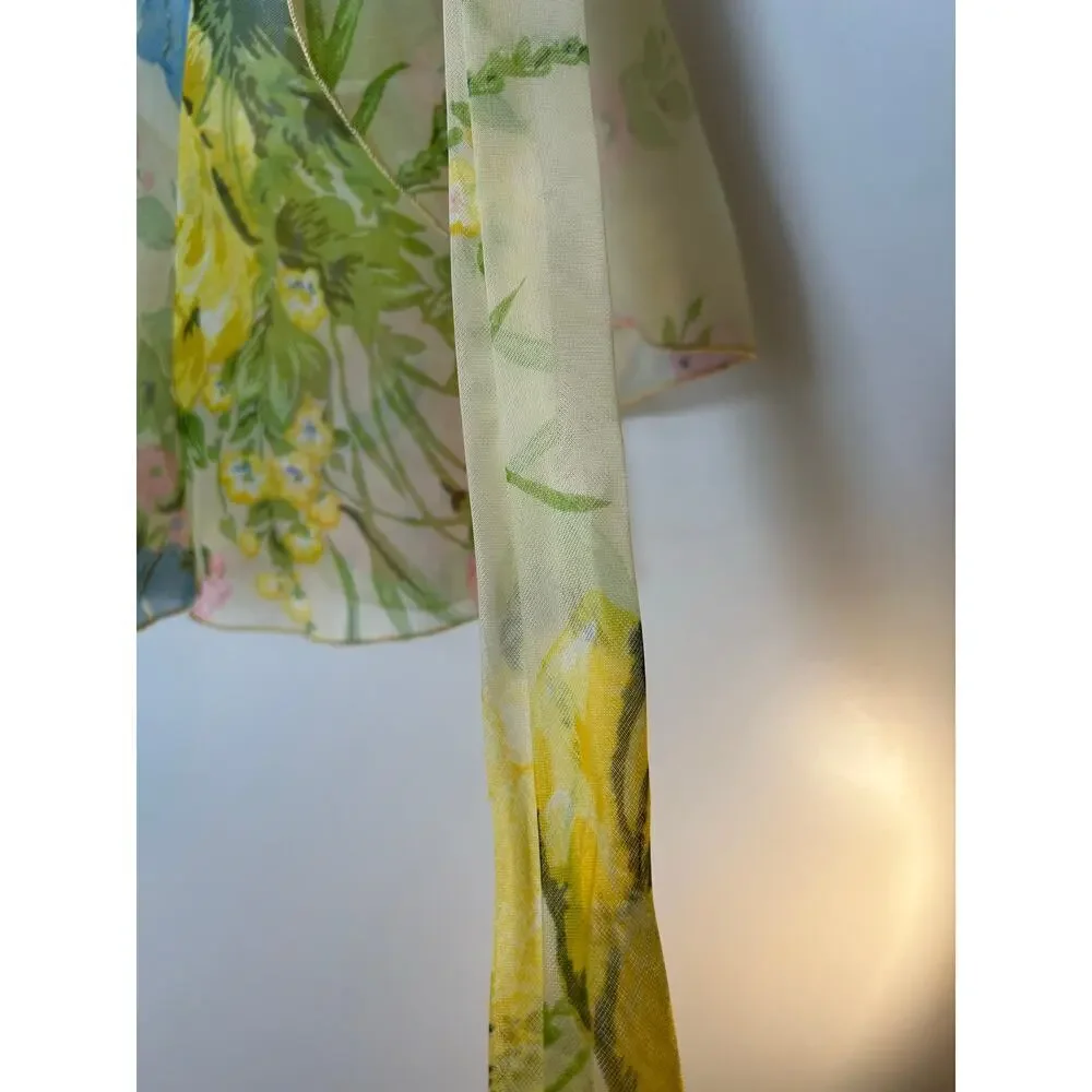VINTAGE Women’s Sheer Floral Apron / Size: One Size